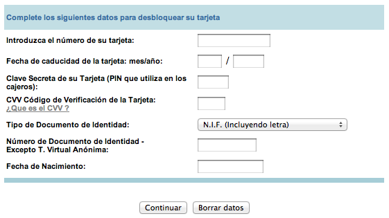 cardtarjeta phising