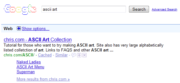 google ascii art