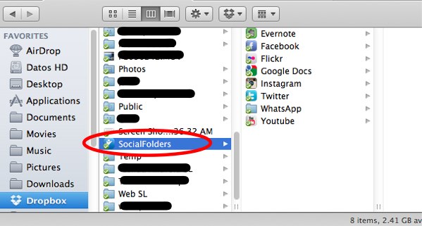 SocialFolders-finder